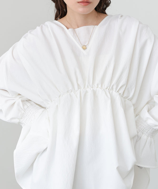 キャンディースリーブギャザーブラウス