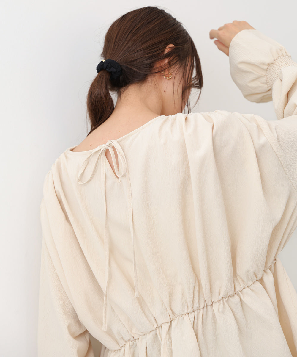 キャンディースリーブギャザーブラウス