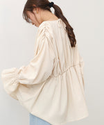 キャンディースリーブギャザーブラウス