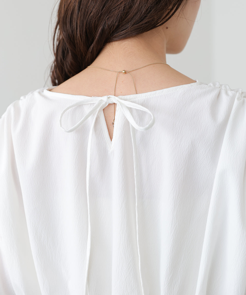 キャンディースリーブギャザーブラウス