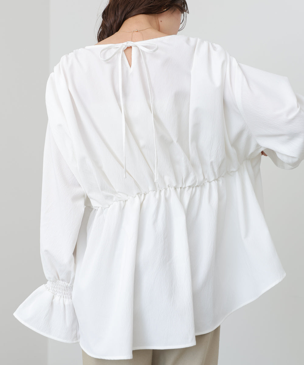 キャンディースリーブギャザーブラウス