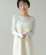 刺繍フラワーキャミワンピース