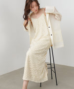 刺繍フラワーキャミワンピース