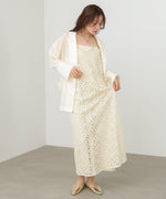 刺繍フラワーキャミワンピース