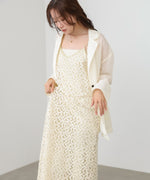 刺繍フラワーキャミワンピース