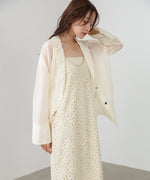 刺繍フラワーキャミワンピース