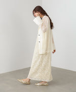 刺繍フラワーキャミワンピース