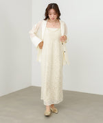 刺繍フラワーキャミワンピース