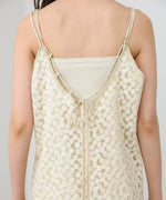 刺繍フラワーキャミワンピース