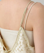 刺繍フラワーキャミワンピース