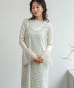 刺繍フラワーキャミワンピース