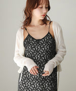 刺繍フラワーキャミワンピース