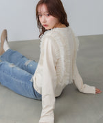 前後2WAYフリルチュールベスト＋ベーシックカットソー