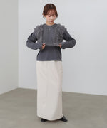 前後2WAYフリルチュールベスト＋ベーシックカットソー