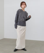 前後2WAYフリルチュールベスト＋ベーシックカットソー