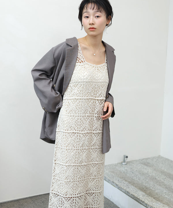 クロシェロングワンピース