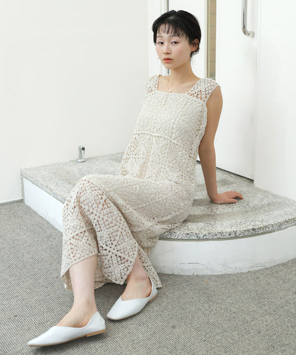 クロシェロングワンピース