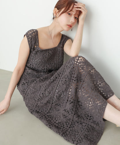 クロシェロングワンピース