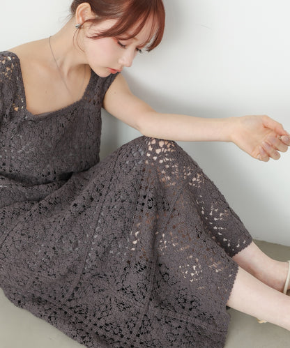 クロシェロングワンピース