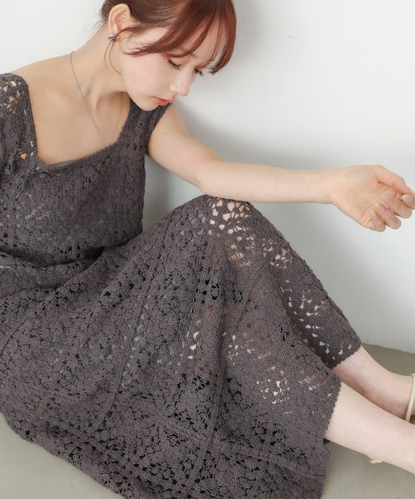 クロシェロングワンピース