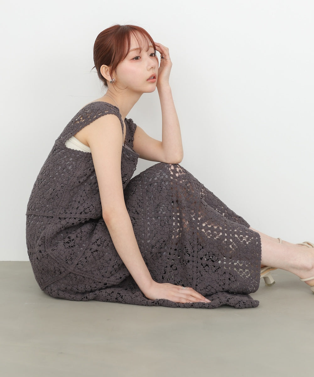 クロシェロングワンピース