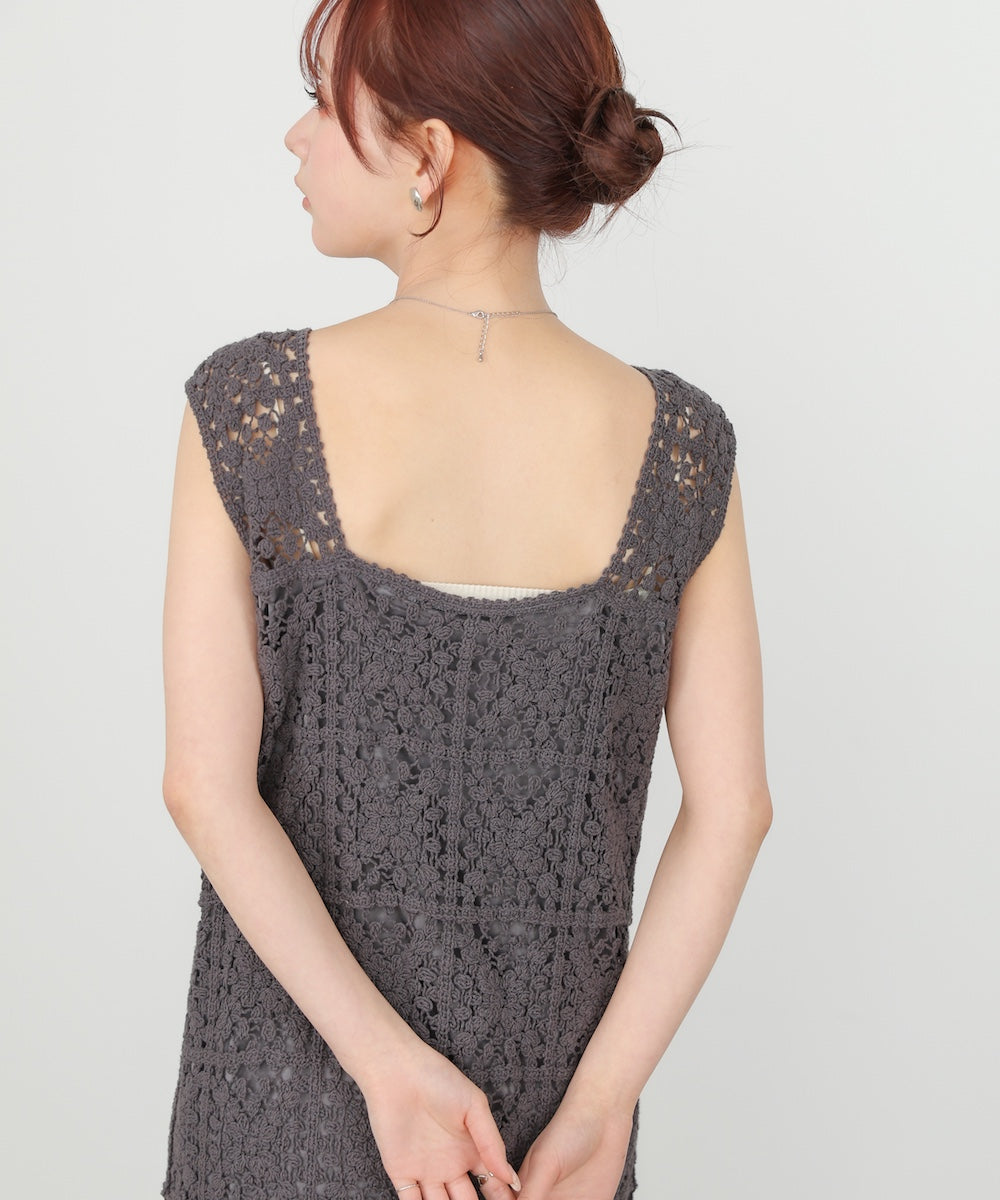 クロシェロングワンピース