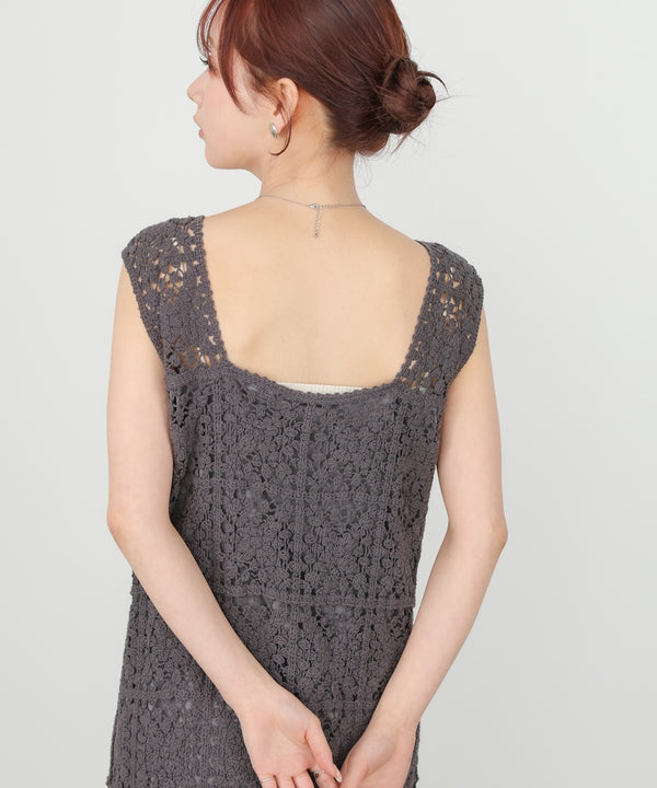 クロシェロングワンピース