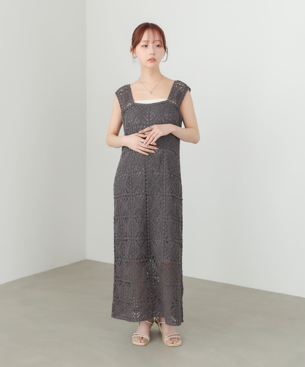 クロシェロングワンピース
