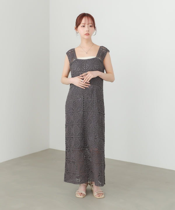 クロシェロングワンピース