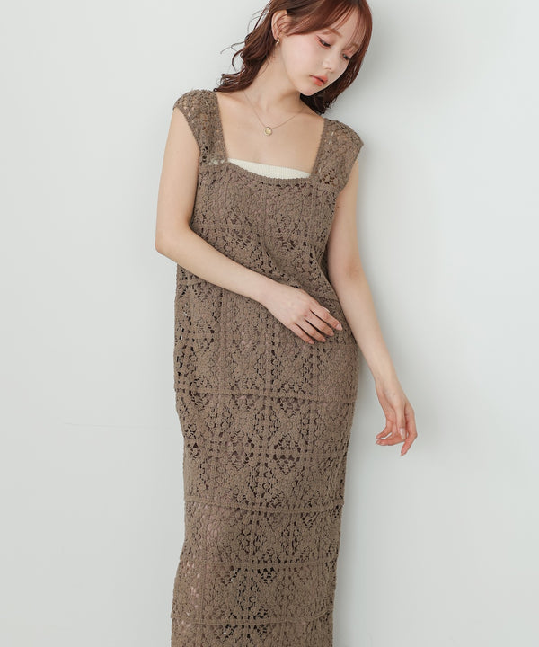 クロシェロングワンピース