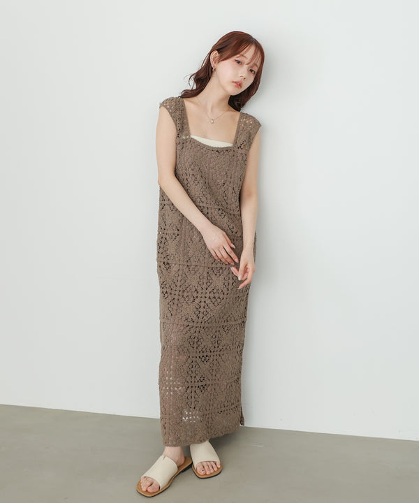 クロシェロングワンピース