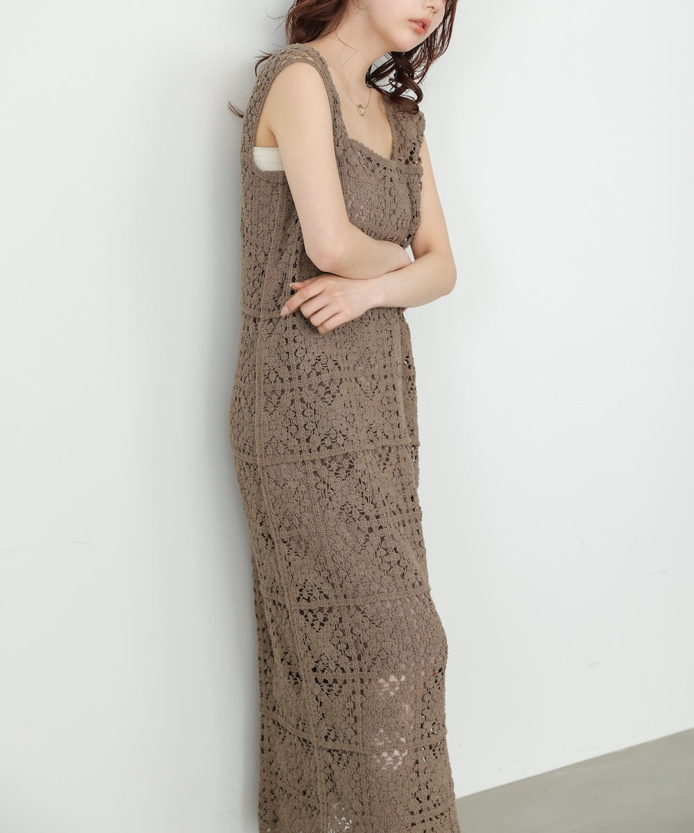 クロシェロングワンピース