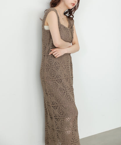 クロシェロングワンピース