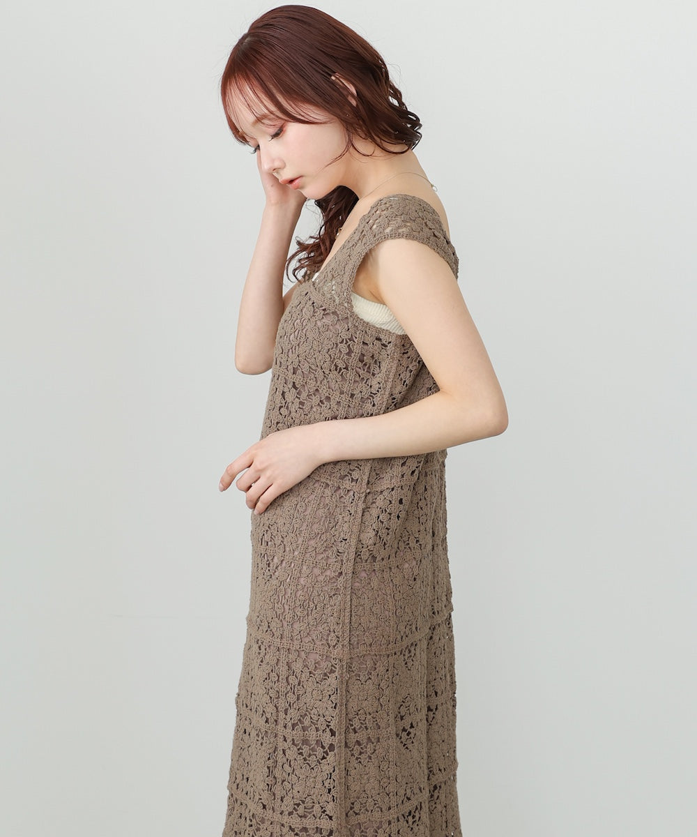 クロシェロングワンピース