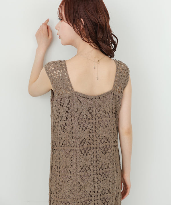 クロシェロングワンピース