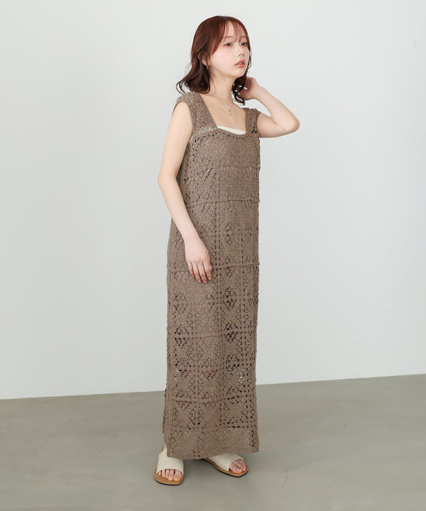クロシェロングワンピース