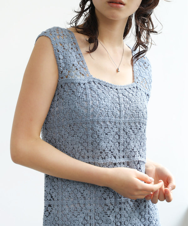 クロシェロングワンピース