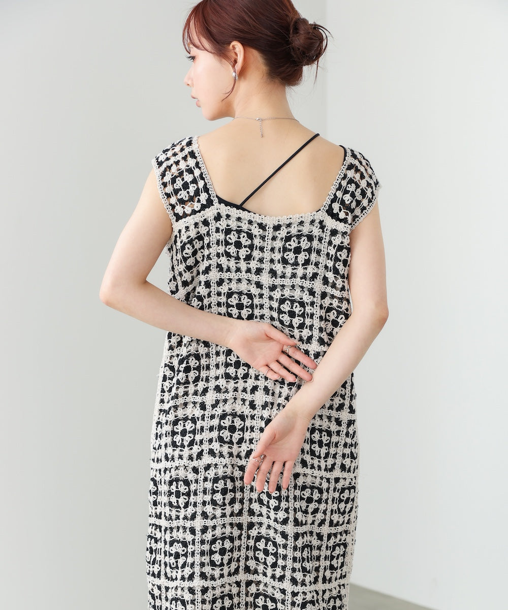 クロシェロングワンピース