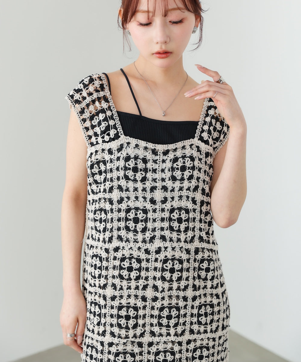 クロシェロングワンピース