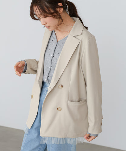 【スリーピース対応】裾フリルダブルジャケット【入卒にもおすすめ】