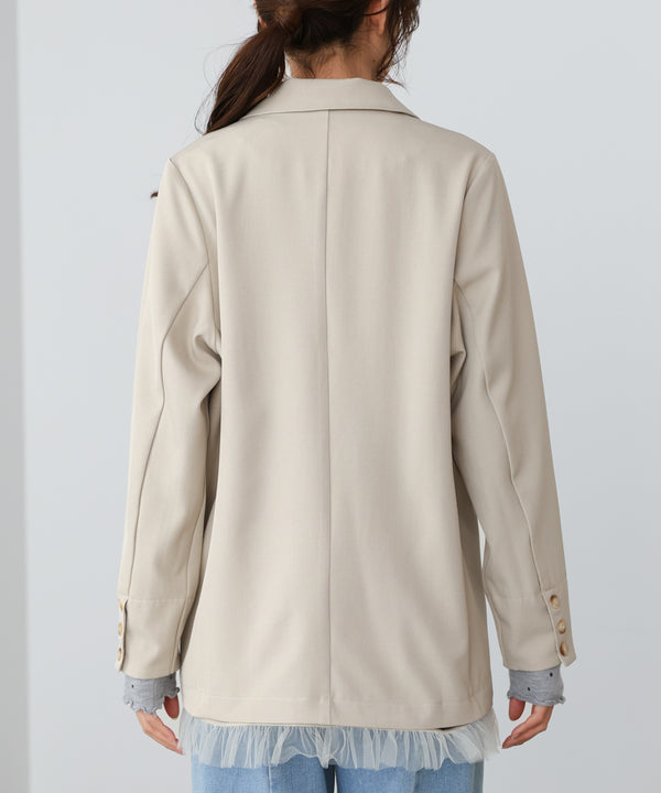 【スリーピース対応】裾フリルダブルジャケット【入卒にもおすすめ】