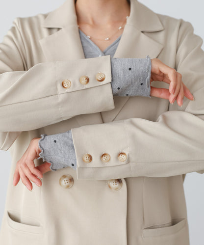 【スリーピース対応】裾フリルダブルジャケット【入卒にもおすすめ】