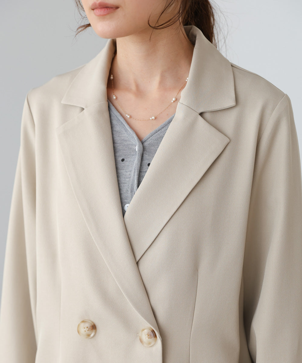 【スリーピース対応】裾フリルダブルジャケット【入卒にもおすすめ】