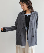 【スリーピース対応】裾フリルダブルジャケット【入卒にもおすすめ】