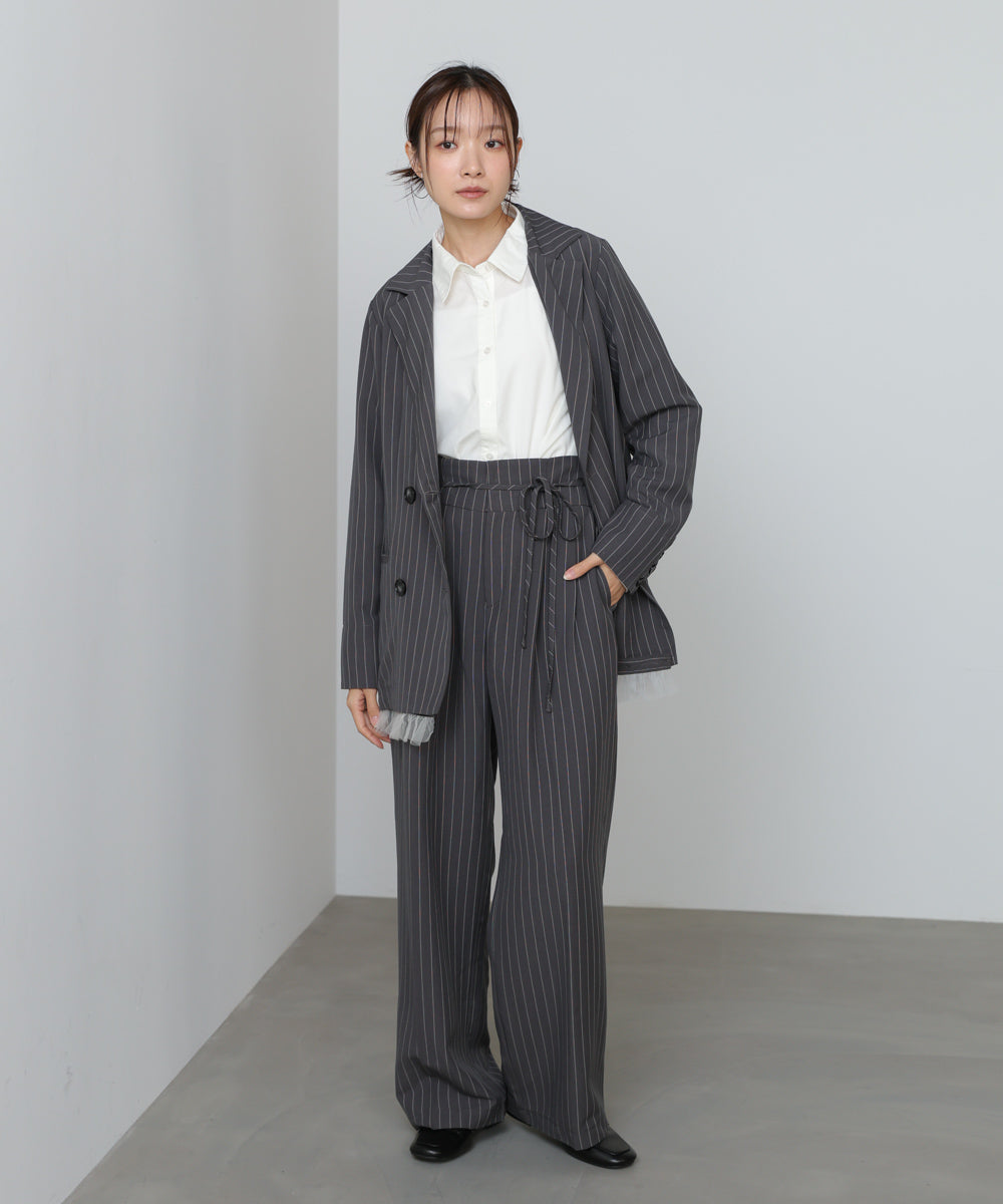 【スリーピース対応】裾フリルダブルジャケット【入卒にもおすすめ】