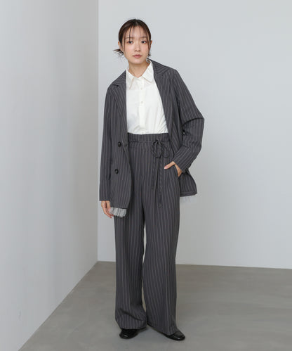 【スリーピース対応】裾フリルダブルジャケット【入卒にもおすすめ】