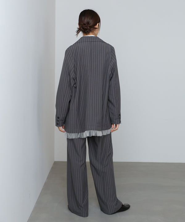 【スリーピース対応】裾フリルダブルジャケット【入卒にもおすすめ】