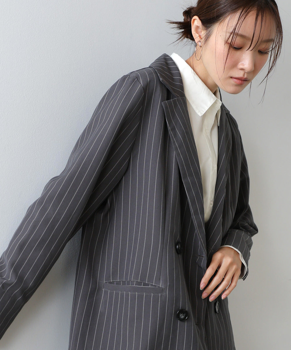 【スリーピース対応】裾フリルダブルジャケット【入卒にもおすすめ】