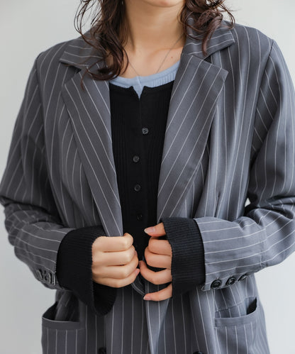 【スリーピース対応】裾フリルダブルジャケット【入卒にもおすすめ】