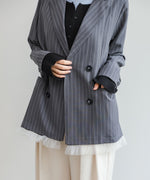 【スリーピース対応】裾フリルダブルジャケット【入卒にもおすすめ】